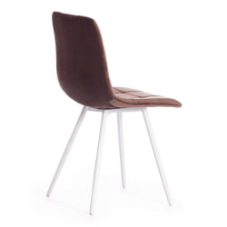 Стул CHILLY (mod. 7095-1) / 1 шт. в упаковке ткань/металл, 45x53х88 см, высота до сиденья 50 см, коричневый barkhat 12/белый