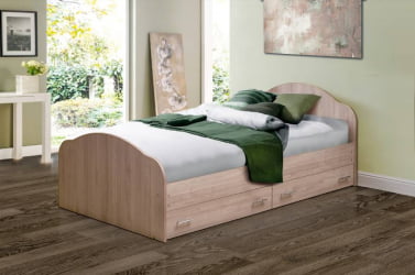 Кровать 160 на 190 с ящиками на уголках №1 ЛДСП 1600*1900 Венге