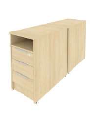 Тумба приставная двойная Metal System Б.ТП-2 Акация/Серый