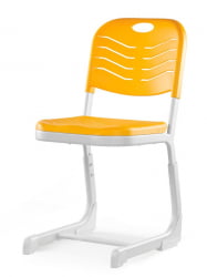 Стул ученический регулируемый пластиковый (рост 5-7) Желтый