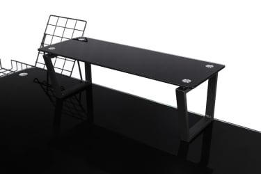 Стеклянный компьютерный стол GD-06 Black (черный)