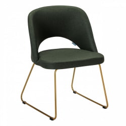 Кресло Ларс темно-зеленый/Линк золото / Lars