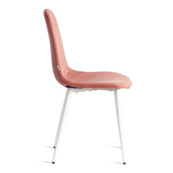 Стул BREEZE (mod. JSC-58) Велюр/металл , 44 х 53 х 86 см, Coral (коралловый) HLR44 / белый