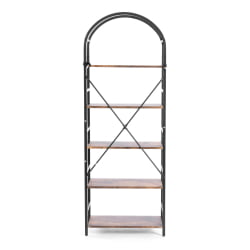 Стеллаж офисный WS-03 60x30x166 см, burnt