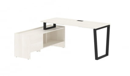 Стол с тумбой EDIS EVCT 17614 Ясень Траун Черный