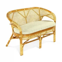 Диван 2х местный Пеланги, подушки на молнии Pelangi 02/15-4 темно коричневый