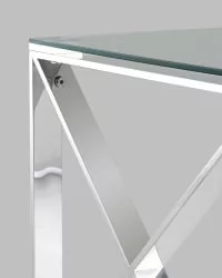 Стол квадратный КРОСС 55x55 Серебро
