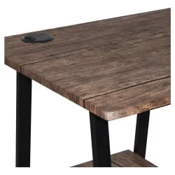 Стол на металлокаркасе BRABIX LOFT CD-006 Мореный дуб