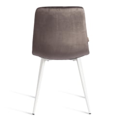 Металлический стул CHILLY (mod. JSC-220) Велюр/металл , 44,5х52,5х88 см, Dark grey (темно-серый) HLR24 / белый