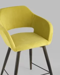 Стул полубарный Саймон ПЛ велюр Золотистый
