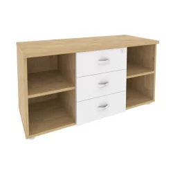 Тумба сервисная с ящиками ONIX O.TS-11 Тиквуд светлый/Белый