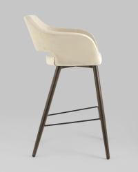 Стул барный Саймон Б велюр Бежевый