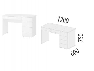 Стол письменный (лев/прав) Николь 901.24
