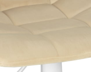 Стул барный ДОБРИН ТАИЛОР ВХИТЕ (бежевый велюр (МДЖ9-10)) 2 шт / DOBRIN TAILOR WHITE (MJ9-10))