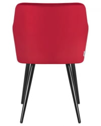 Стул обеденный ДОБРИН РОБЕРТ (черные матовые ножки, велюр В108-37 Бордовый) 2 шт / DOBRIN ROBERT V108-37