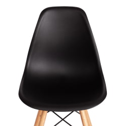 Стул CINDY (EAMES) (mod. 1801) дерево бук/металл/сиденье пластик, 45x51x82 см, Black (черный)