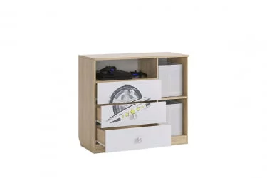 Комод Форсаж MKF-06 Дуб сонома/белый