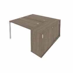 Рабочая станция с опорным шкафом-купе Метал Сйстем Б.РС-СШК-1.2 Вяз/Серый / Metal System
