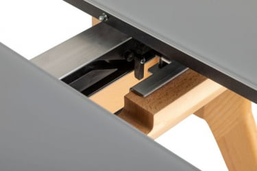 Стол раскл. Нарвик Glass 120-150 Automatic Natur/Dark matte glass