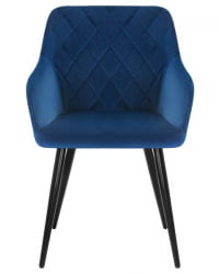 Стул обеденный ДОБРИН РОБЕРТ (черные матовые ножки, велюр В108-67 Темно-синий) 2 шт / DOBRIN ROBERT V108-67