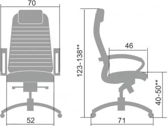 Кресло руководителя Samurai K-1.04 Коричневый