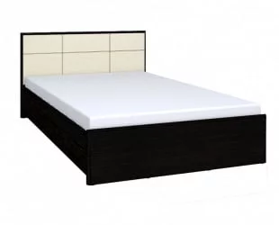 Кровать АМЕЛИ 1600 Люкс 201 с основанием дерево (венге)