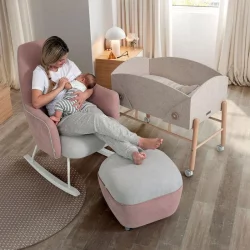 Кресло-качалка Micuna (Микуна) Wing/Moom waterwood текстиль beige/brown