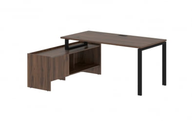 Стол с тумбой EDIS EUCT 17814 Дуб Денвер темный Черный