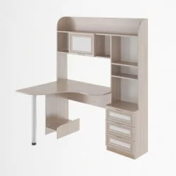 Стол компьютерный Остин Модуль №20 Ясень шимо светлый/белый