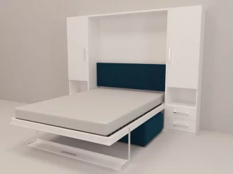 Диван кровать-трансформер Смарт 1 со шкафами и пуфом 1600 Венге