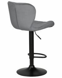 Стул барный DOBRIN BARNY BLACK (серый велюр (MJ9-75))