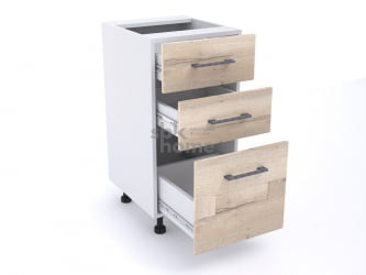 Стол с ящиками СЯ-40, Дублин (400*470*820) Дуб галифакс белый, 21616 