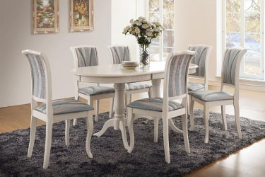 Стол раскладной Eva (EV-T4EX) дерево гевея/мдф, 120+39х80х75см, ivory white (слоновая кость 2-5)