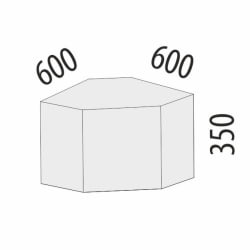 Антресоль угловая (лев/прав) Бьянка 102.108