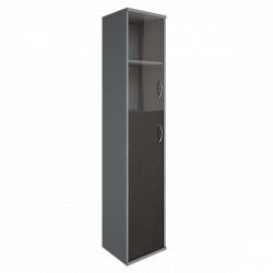 Шкаф высокий узкий левый Riva А.СУ-1.7 Л Венге/Металлик