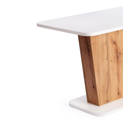 Раздвижной стол GENT ЛДСП, 110-145x68,6x75,5 см, Дуб вотан/Белый