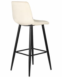 Стул барный DOBRIN NICOLE (черные матовые ножки, кремовый велюр (108-113))
