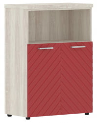 Шкаф с глухими малыми дверьми и топом Torr LUX TLMC 85.3 Сосна Эдмонд Красный