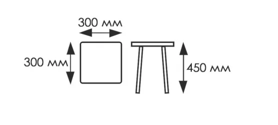 Табуретка пл. 1кат. Ноги белые КОМПЛЕКТ 2 шт.
