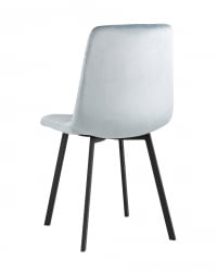 Комплект из двух стульев Chilly велюр серо-голубой ножки металл черные