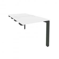 Стол-приставка двойной на П-образном м/к к опорным элем. ONIX O.MP-D.SPR-0.7 Белый Бриллиант/Антрацит