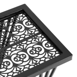 Дизайнерский стол Osteria/Остерия металл, черный, 25,5х25,5х59 см