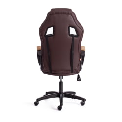 Кресло DRIVER (22) кож/зам/ткань, коричневый/бронза, 36-36/TW-21