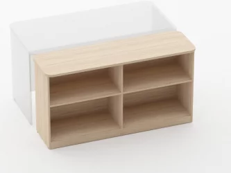 Тумба приставная к столу Glassy 3.18.103 Бук светлый