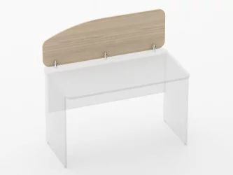 Экран разделительный Глассй 5.12.12 Бук светлый / Glassy