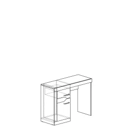 Стол туалетный Ронда №312 Венге Белый глянец