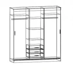 Шкаф-купе Лидер 3 Венге-дуб белфорд