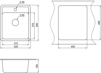 Кухонная мойка STANDART 4202 Белый