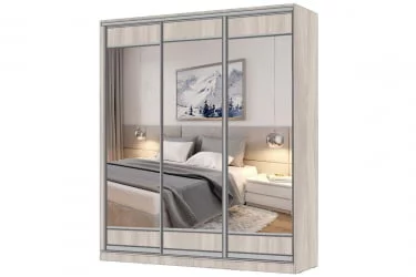 Шкаф-купе 3-х дверный Виктория 2000х584х2300, Ясень шимо светлый 20ДЛЗЛДЛЗЛДЛЗЛ-ЯЯПП-Яшс 310-3355