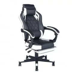 Геймерское кресло ТопЧаирс Вираге Черный-белый / TopChairs Virage